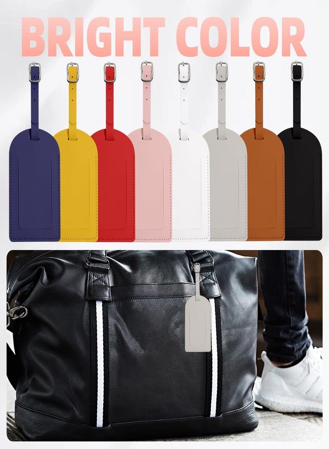 Gallipower 8 Pcs Luggage Tags for Suitcases,Travel Tag Set for Luggage,Leather Luggage Tag for Privacy Protection with Identifie Name Lable,Travel Accessories - Image 4